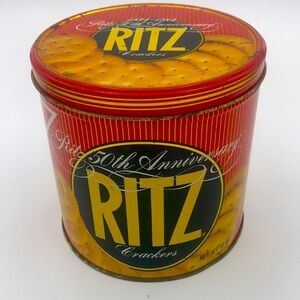 VTG 1984 Ritz Cracker 50th Anniversary Tin w/‎ Lid